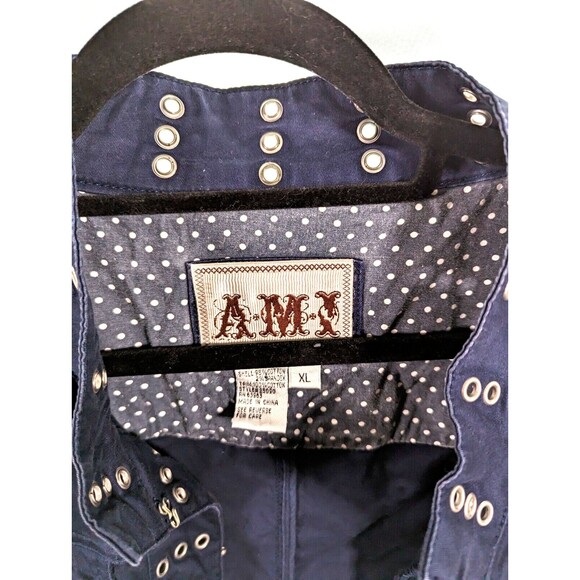 AMI women's open jacket with embellishments XL blk preowned - Picture 3 of 5